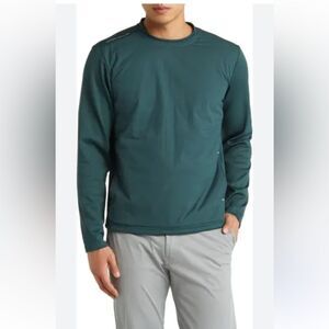 Peter Millar Bond Elite Quilted Crewneck Pullover Size XL Green NWT